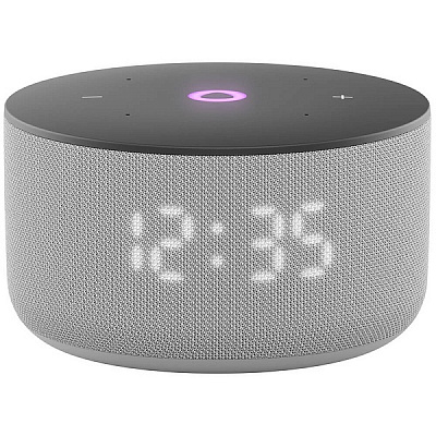 Умная колонка Яндекс Станция Мини 3 с часами и Алисой серая